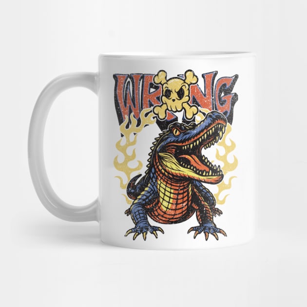 Flame Gator – Retro Skate Alligator by Wrongteeshirt